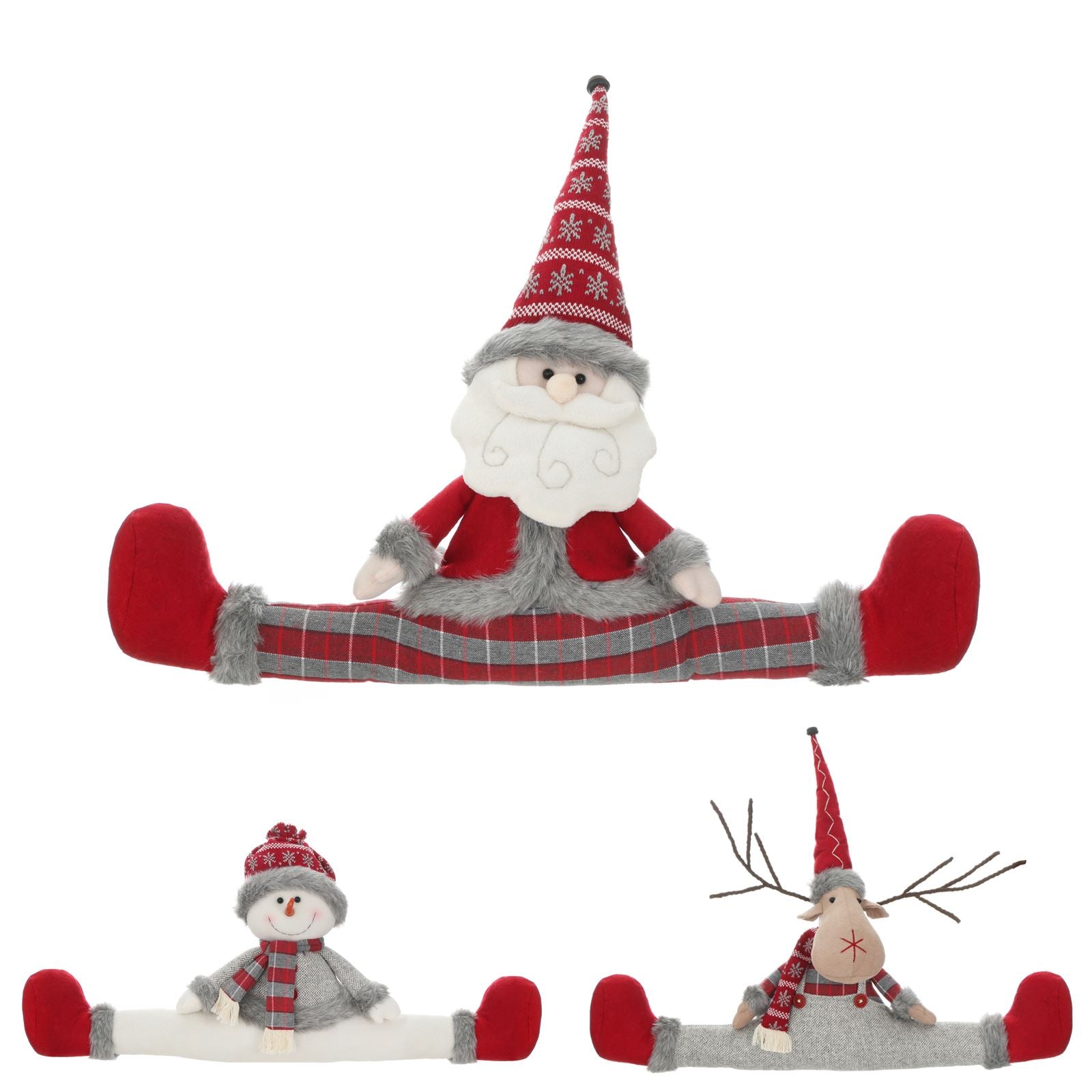 Mr Crimbo Novelty Plush Character Christmas Draught Excluder - MrCrimbo.co.uk -XS5729 - Santa -christmas decorations
